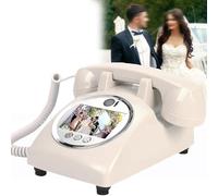 RayGenius Libro degli Ospiti Video e Audio, Libro degli Ospiti per Telefono per Matrimoni con Registrazione Tramite Obiettivo, Scheda di Memoria da 32 GB, Libro degli Ospiti Video,Beige