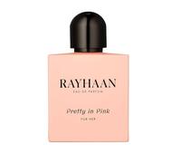 Rayhaan Pretty in Pink Eau de Parfum 100 ml - Profumo da donna con cassis, rosa maggio, fresia, vaniglia, patchouli e ambroxan | Elegante e romantica composizione profumata con adesivo Kajal