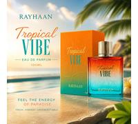 RAYHAAN Tropical Vibe Eau De Parfum 100ML Mango Tropicale Cocco Ananas Lunga Durata Estate Spiaggia Unisex vetro