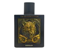 RayhaanTiger Cal Cologne Edition Extrait de Parfum Spray Unisex 3,4 Oz - 30% profumo di lusso con Oud, zafferano, ambra, vaniglia e legno di sandalo | 100 ml con adesivo Kajal