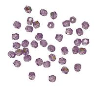 Rayher 14200820 Perline in Vetro, Diametro 4 mm, Ametista, Confezione da 100 Pezzi, iridescenti