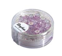 Rayher 14204308 - Perline in Vetro, 6 x 3 mm, Confezione da 40 Pezzi Flieder