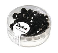 Rayher 14204576 - Perla di Vetro diamantata, 6 x 3 mm, Iridescente, Confezione da 40 Pezzi