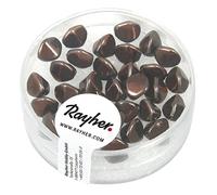Rayher 14460532 - Perla di Vetro Triangolare, 7 mm, Confezione da 32 Pezzi, Colore: Torrone