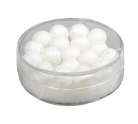Rayher 14692102 - Perla di Vetro Silk-Bead, Diametro 8 mm, Confezione da 18 Pezzi, Colore: Bianco