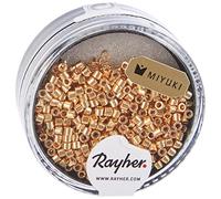 Rayher 14750616 Delica-Rocailles, 2,2 mm di diametro, Metallic, gold