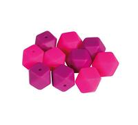 Rayher 14867264 Perle silicone esagonali, 14mm ø, bus.blis. 10pz