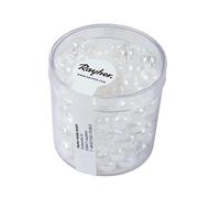 Rayher 14872102 - Ruota in Vetro, Diametro 6,7 mm, Colore: Bianco, Barattolo da 55 g