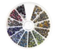 Rayher 15129999 set brillantini strass termoadesivi multicolore 4 mm in una confezione da 240 pezzi per fai da te decorazioni tessuti abbigliamento scarpe borse