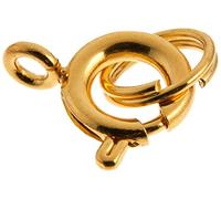 Rayher 2219006 - Anello a Molla, 7 mm di Diametro, 4 Pezzi, Colore: Oro