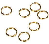 Rayher 2224706 - Anello apribile, 9 mm, Confezione da 10 Pezzi, Oro