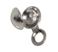 Rayher 2226021 - Calotta per schiacciare, 4 mm, 10 Pezzi, Platino