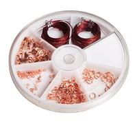 Rayher 2248516 Starter Set con chiusura gioielli accessori, 5 accessori, SB-sacchetto, Rose Gold