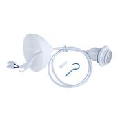 Rayher 23100102 Montatura per lampada sospesa,p.E27, bianco, 100cm, c.anello a vite, bus.blis. 1pz