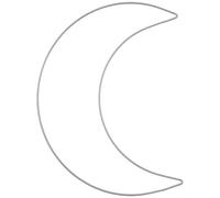 Rayher 24124000 Mezzaluna in Filo di Ferro, Argento, 19,5X25 Cm, 1 Pezzo, per Hobbistica, Addobbi Natalizi, Acchiappasogni, Decorazioni in Macramè