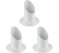 Rayher 2514102 Portacandele Bianco Opaco Metallo, Diametro 40 Mm, Candele Battesimo Comunione Cresima Matrimonio (Confezione da 3)