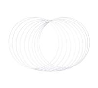 Rayher 25214102 Anelli in metallo rivestiti, diametro 25 cm, pezzi, bianco, 10 Unità (Confezione da 1)