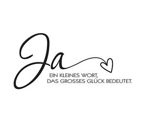 Rayher 28882000 "Ja, ein kleines Wort, Timbro in Legno, Scritta Decorativa, Shabby Chic, 5 x 9 cm