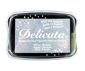 Rayher 29187606 Tampone Delicata Metallic, argento, 9,9x6,8x1,9cm, mis. L