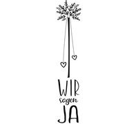 Rayher 29201000 Timbro "Wir sagen Ja", 3x12cm