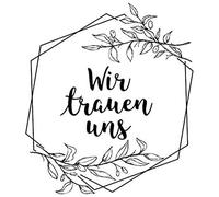 Rayher 29205000 Timbro "Wir trauen uns", 7x8cm