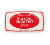 Rayher 29206287 StazOn tampone a pigmenti, rosso classico, 9,6x5,5x2,2cm