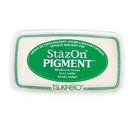 Rayher 29206448 StazOn tampone a pigmenti, verde scuro, 9,6x5,5x2,2cm
