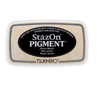 Rayher 29206576 StazOn tampone a pigmenti, nero, 9,6x5,5x2,2cm