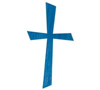 Rayher 31612374 Motivo cera croce, azzurro, 10,5x5,5cm, bus.blis. 1pz