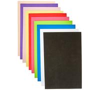Rayher 3395749 fogli di gomma crepla gomma eva dimensione 15 x 22,5 cm spessore 3mm busta da 10 pezzi tinta unita, colori assortiti per decorazioni fai da te bricolage