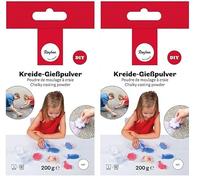 Rayher 34465102 Gesso in Polvere SB-Box 200 g, 200g,Bianco (Confezione da 2)