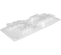 Rayher 36063000, Stampo in Plastica, Albero di Natale, 4 Misure 8 - 16 cm, PET, Trasparente, Profondità 3 cm