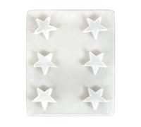 Rayher 36099000 stampo con stelle, diametro 3,6cm, 6 stelle, da riempire con calcestruzzo creativo, Raysin, cera, sapone, cioccolato, ghiaccio e altro