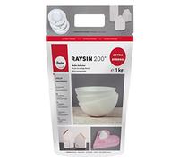 Rayher 3699000 Polvere di Ceramica Raysin 200, Polvere Di Gesso 1 Kg da Colare, Asciuga All’Aria, Inodore, per Uso Hobbistico e Progetti Creativi, Bianco