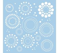 Rayher 3860200 Stencil in Plastica, per Forme Circolari, 30X30Cm, Pezzo Unico, Carta O Pareti