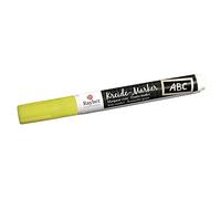 Rayher 38830160 - Pennarello a Gesso con Punta a scalpello, 2-6 mm, Giallo Fluorescente