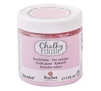 Rayher 38867258 Chalky Finish Vernice a Gesso a Base di Acqua, Pittura per Pareti e Mobili in Stile Provenzale, Paint Shabby Chic, Vintage e Country, rosa pallido, 118 ml