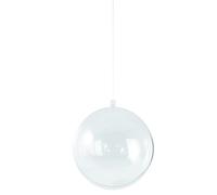 Rayher 3906637 Plastic Ball 2-Piece Diameter 8 cm Crystal