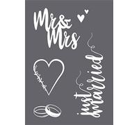 Rayher 45127000 Mascherina serigrafia nozze A4, 1 masch.+1 racla, bus.blis.