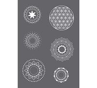 Rayher 45133000 Mascherina serigrafia mandala A5, 1 masch.+1 racla, bus.blis.