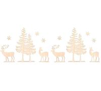 Rayher 46322000 Motivi Legno Albero E Cervo, Fsc100% (Confezione da 2)