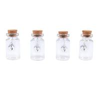 Rayher 46497000 Bottiglietta vetro c.Charm piedini bebè, 4,5cm, box PVC 4pz