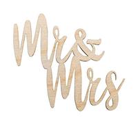 Rayher 46510505 Miniscritta legno"Mr&Mrs",FSC Mix Cred, naturale, 7x6,2x0,3cm, bus.blis. 4pz