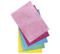 Rayher 53960000 Feltro glitterato assortito, 21x3x,1cm, 5 colori, bus.blis. 5fogli,
