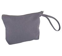 Rayher 53982564 Borsetta Porta trucchi Beautycase, Grigio, 22 x 17 cm, con cerniera e manico, borsetta di tessuto da personalizzare