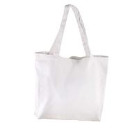 Rayher 53987102 Borsa Shopper classica in tessuto bianco, dimensioni 46 x 35 cm, borsa di cotone, tote bag da personalizzare, semplice senza stampe