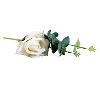Rayher 55904102 Mazzetto rose con eucalipto, bianco, 28cm