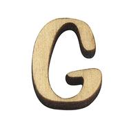 Rayher 6216600 Lettera in Legno, 2 cm, G