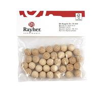 Rayher 6245700 - Sfere di Legno Grezzo FSC100% Non forate, 25 mm, 6 Pezzi