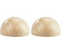 Rayher 6254600 - Sfere semisferiche in Legno Grezzo, 25 mm, 6 Pezzi, 2 Pezzi (Confezione da 2)